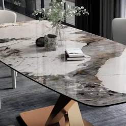 The Lounge Loft Möbel-Marmor-Esstisch – Elegantes Josiane-Design für moderne Wohnungen