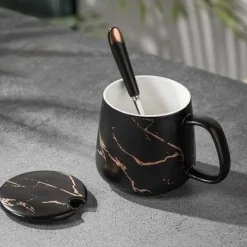 The Cozy Mug Küche & Esszimmer-Marmor-Kaffeetassen-Set – Elegante Keramiktassen-Kollektion