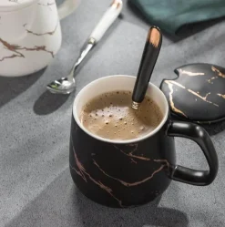 The Cozy Mug Küche & Esszimmer-Marmor-Kaffeetassen-Set – Elegante Keramiktassen-Kollektion