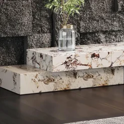 The Lounge Loft Möbel-Marmor-TV-Ständer - Modernes Berenger Entertainment Center