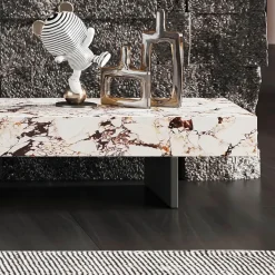 The Lounge Loft Möbel-Marmor-TV-Ständer - Modernes Berenger Entertainment Center