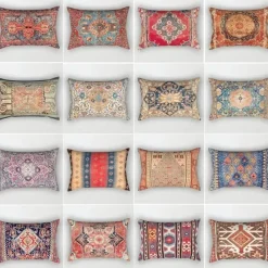 Pillow Haven Bettzeug-Marokkanischer Kissenbezug - Retro Persisches Akzentdekor