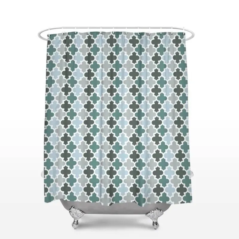 Aqua Essence Badezimmer-Marokkanischer Palast Duschvorhang - Schickes Badezimmerdekor