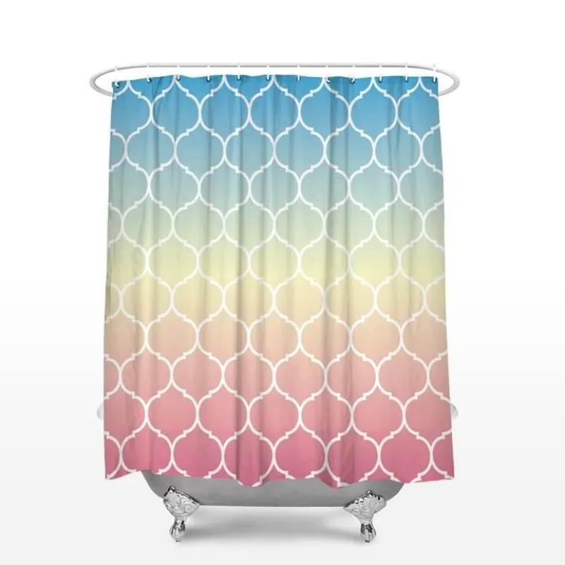 Aqua Essence Badezimmer-Marokkanischer Palast Duschvorhang - Schickes Badezimmerdekor