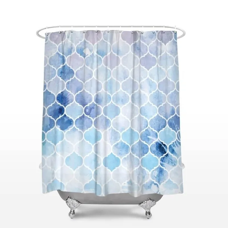 Aqua Essence Badezimmer-Marokkanischer Palast Duschvorhang - Schickes Badezimmerdekor