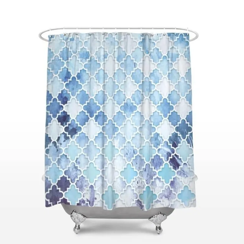Aqua Essence Badezimmer-Marokkanischer Palast Duschvorhang - Schickes Badezimmerdekor