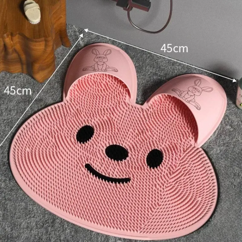 The Blissful Bath Badezimmer-Massage Rabbit Bath Mat - Soft Relaxing Floor Mat