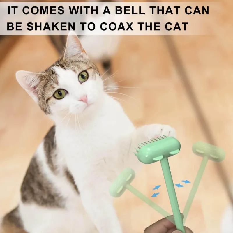TailTrend Haustierspielzeug-Massagebürste zur Katzenpflege – Interaktives Haustierspielzeug mit Ständer