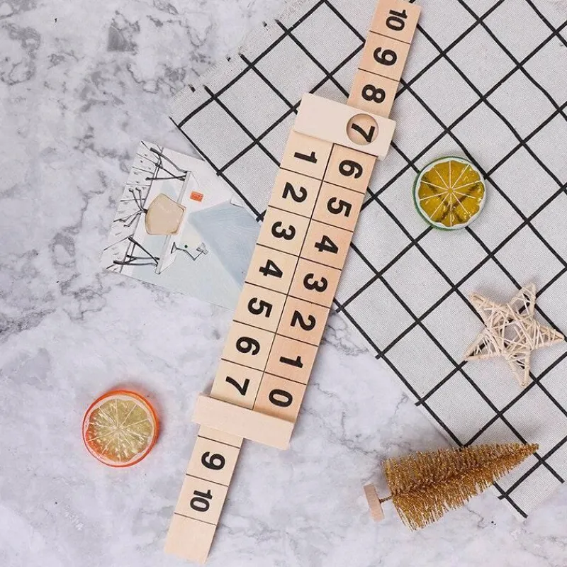 The Decor Haven Babyspielzeug-Mathe-Spielzeug aus Holz – Kreatives Lernwerkzeug für Kinder