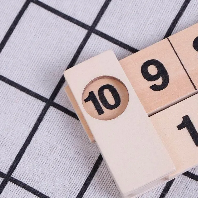 The Decor Haven Babyspielzeug-Mathe-Spielzeug aus Holz – Kreatives Lernwerkzeug für Kinder