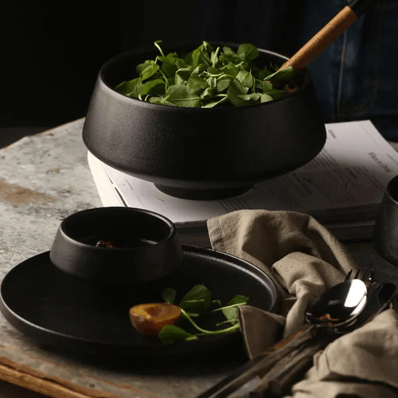 The Culinary Kit Küche & Esszimmer-Mattschwarze Snackschale – Modernes, elegantes Serviergericht