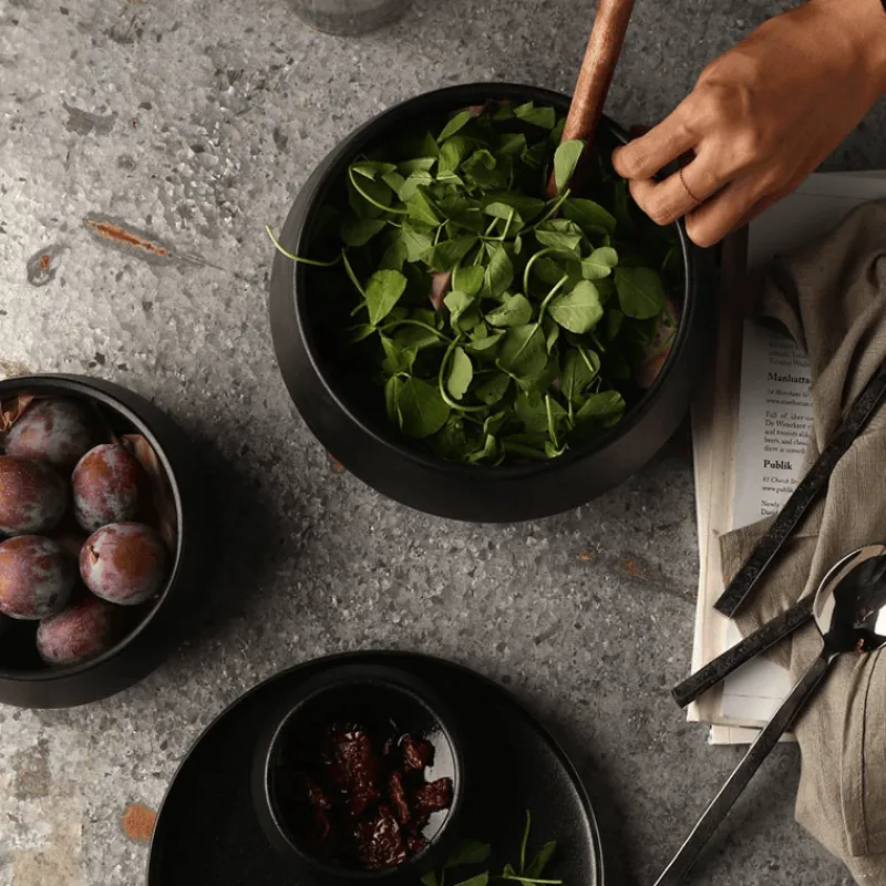 The Culinary Kit Küche & Esszimmer-Mattschwarze Snackschale – Modernes, elegantes Serviergericht