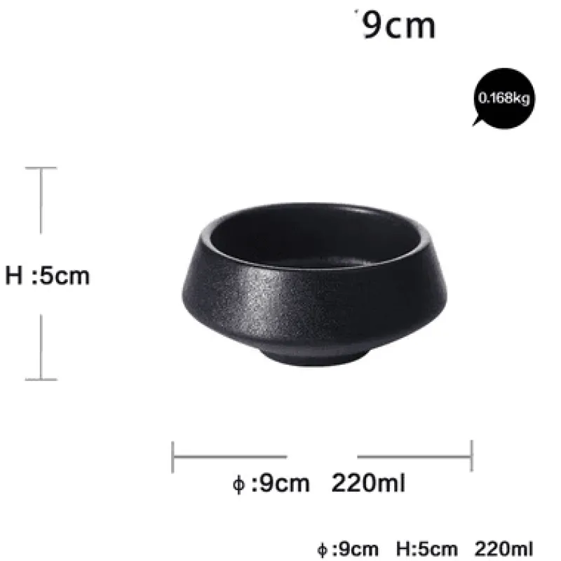 The Culinary Kit Küche & Esszimmer-Mattschwarze Snackschale – Modernes, elegantes Serviergericht