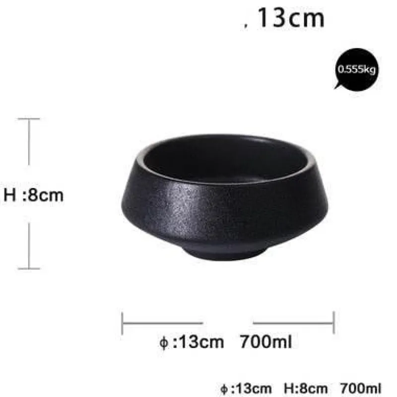 The Culinary Kit Küche & Esszimmer-Mattschwarze Snackschale – Modernes, elegantes Serviergericht