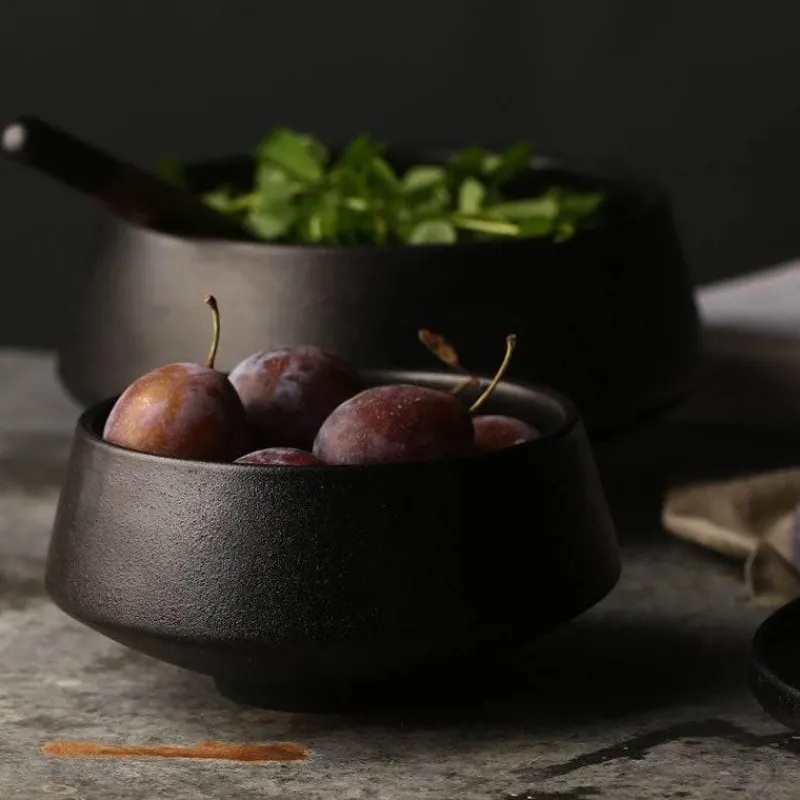 The Culinary Kit Küche & Esszimmer-Mattschwarze Snackschale – Modernes, elegantes Serviergericht