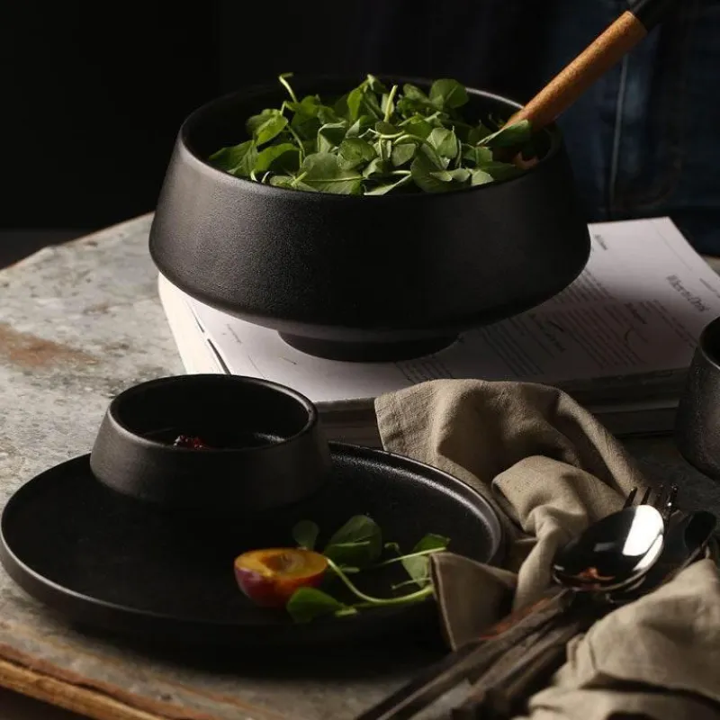 The Culinary Kit Küche & Esszimmer-Mattschwarze Snackschale – Modernes, elegantes Serviergericht