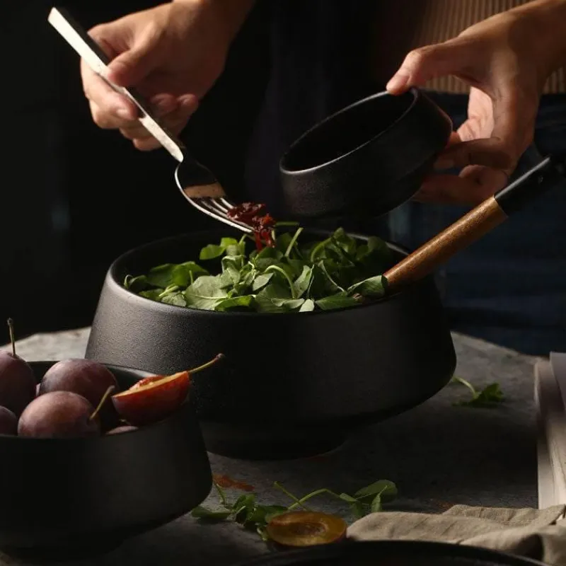 The Culinary Kit Küche & Esszimmer-Mattschwarze Snackschale – Modernes, elegantes Serviergericht