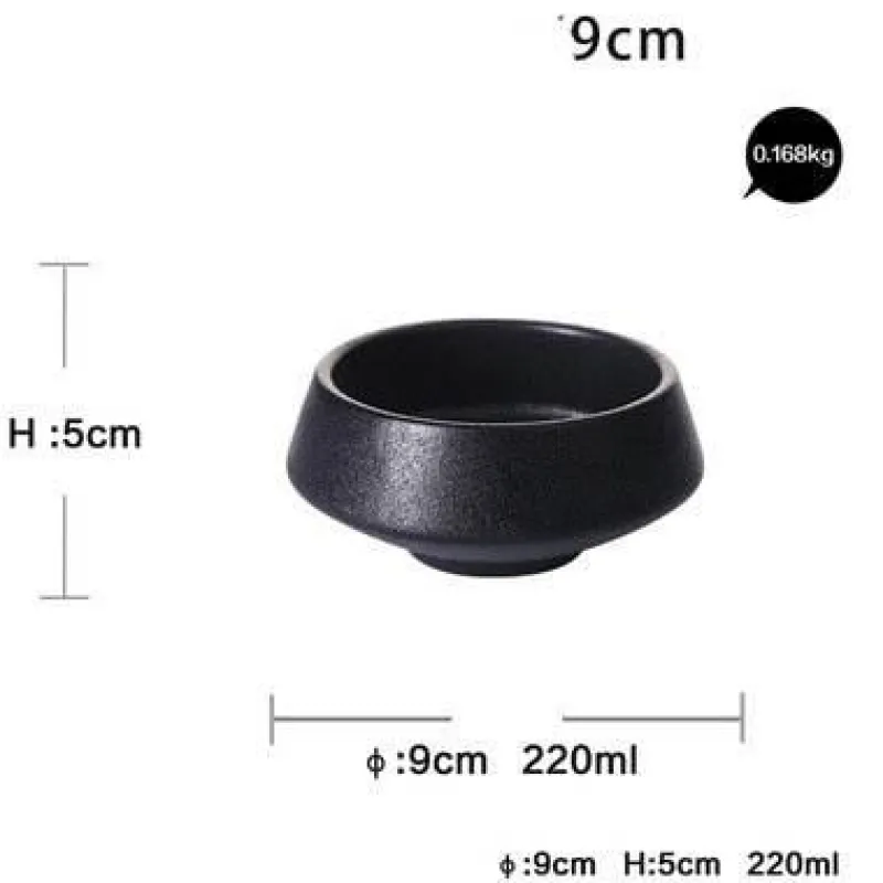 The Culinary Kit Küche & Esszimmer-Mattschwarze Snackschale – Modernes, elegantes Serviergericht