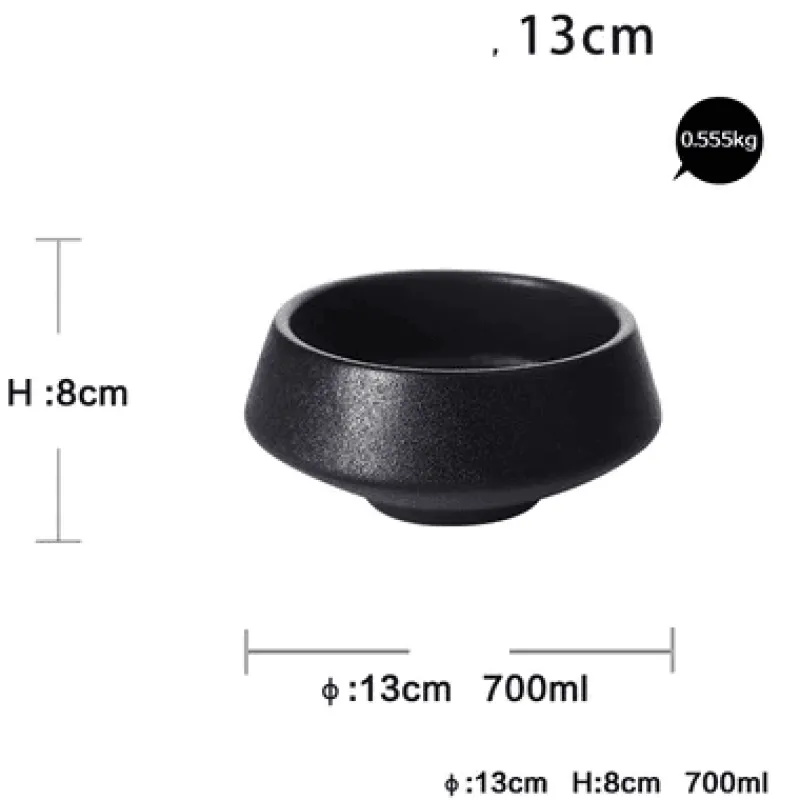 The Culinary Kit Küche & Esszimmer-Mattschwarze Snackschale – Modernes, elegantes Serviergericht