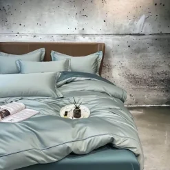 Cozy Haven Bettzeug-Mauvefarbenes Bettlakenset aus ägyptischer Baumwolle – Luxuriöse Bettwäsche