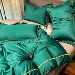 Cozy Haven Bettzeug-Mauvefarbenes Bettlakenset aus ägyptischer Baumwolle – Luxuriöse Bettwäsche