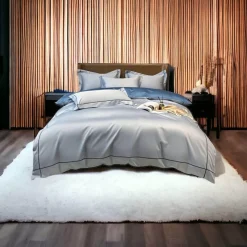 Cozy Haven Bettzeug-Mauvefarbenes Bettlakenset aus ägyptischer Baumwolle – Luxuriöse Bettwäsche