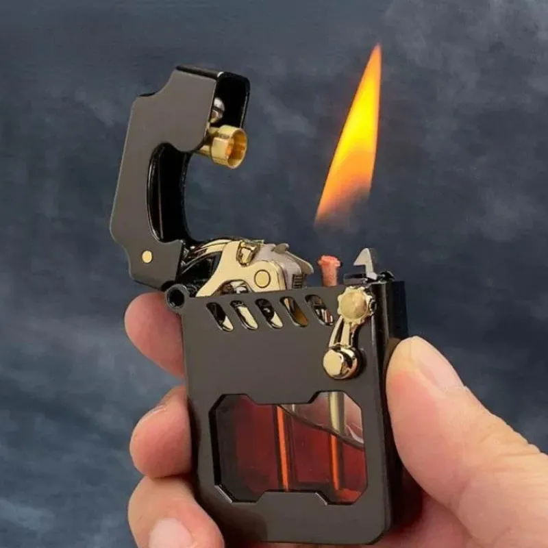Cozy Living Camping-Werkzeuge|Camping Im Freien-Mechanisches Retro-Feuerzeug – Klassischer Flammenzünder