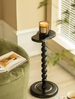 Willow u0026 Whim Möbel-Medieval Mini Coffee Table - Solid Wood Accent Furniture