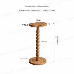 Willow u0026 Whim Möbel-Medieval Mini Coffee Table - Solid Wood Accent Furniture