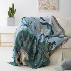 Cozy Haven Bettzeug-Strickdecke - Gemütliche nordische Decke für die Inneneinrichtung