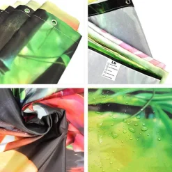 Aqua Essence Badezimmer-Meerjungfrau-Duschvorhang – Badezimmerdekor mit Meeresmotiven