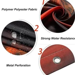 Aqua Essence Badezimmer-Meerjungfrau-Duschvorhang – Badezimmerdekor mit Meeresmotiven