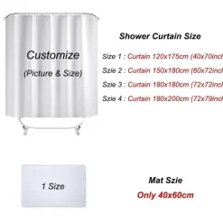 Aqua Essence Badezimmer-Meerjungfrau-Duschvorhang – Badezimmerdekor mit Meeresmotiven