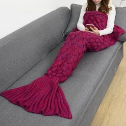 Cozy Haven Bettzeug-Meerjungfrauendecke - Handgemachter gemütlicher Schlafüberwurf