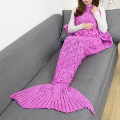 Cozy Haven Bettzeug-Meerjungfrauendecke - Handgemachter gemütlicher Schlafüberwurf