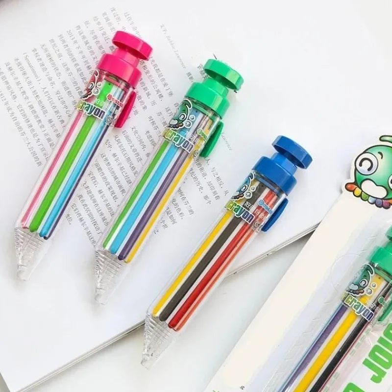 The Decor Haven Babyspielzeug-Mehrfarbiger Kinderstift – Lustiges, einziehbares Künstlerzubehör für Kinder