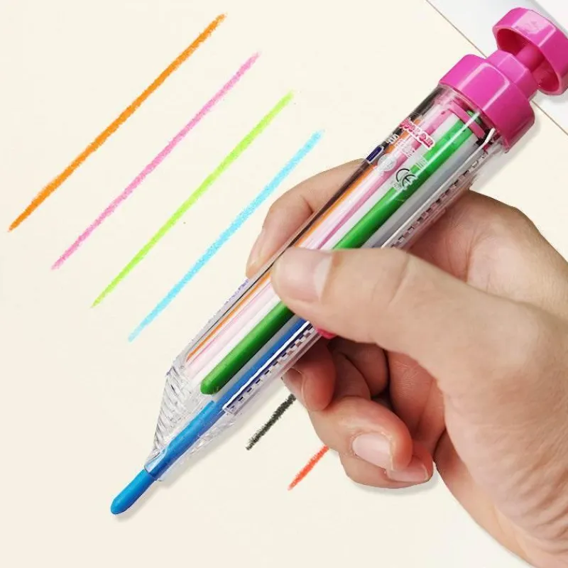 The Decor Haven Babyspielzeug-Mehrfarbiger Kinderstift – Lustiges, einziehbares Künstlerzubehör für Kinder