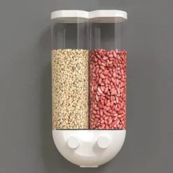 Signature Spaces Küche & Esszimmer-Mehrkornspender - Transparente Aufbewahrungslösung zur Wandmontage