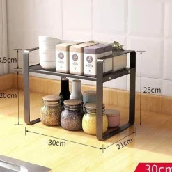 The Decor Haven Küche & Esszimmer-Mehrschichtiger Geschirr-Organizer – Aufbewahrungslösung für die Küchenarbeitsplatte