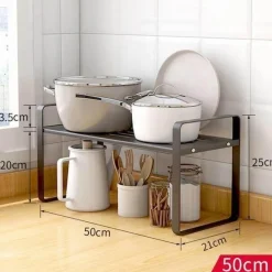 The Decor Haven Küche & Esszimmer-Mehrschichtiger Geschirr-Organizer – Aufbewahrungslösung für die Küchenarbeitsplatte