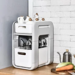 Space Savvy Küche & Esszimmer-Mehrschichtiges, modernes und elegantes Lagerregal für Zuhause