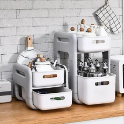 Space Savvy Küche & Esszimmer-Mehrschichtiges, modernes und elegantes Lagerregal für Zuhause