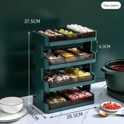 Space Savvy Küche & Esszimmer-Mehrstöckiges Küchenregal – leicht zugänglicher Organizer