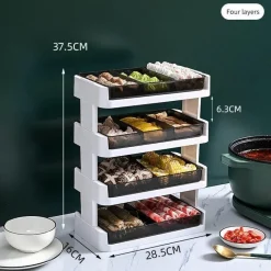 Space Savvy Küche & Esszimmer-Mehrstöckiges Küchenregal – leicht zugänglicher Organizer