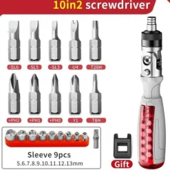 Gear Up u0026 Go Autozubehör|Automobilindustrie-Mehrwinkel-Schraubendreher-Set – Vielseitiges Heimwerker-Werkzeugset