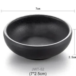 Elegance at the Table Küche & Esszimmer-Melamin-Dip-Saucenschalen-Set - Schwarz, 4er-Pack