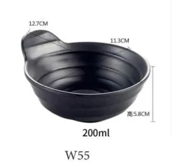 Elegance at the Table Küche & Esszimmer-Melamin-Dip-Saucenschalen-Set - Schwarz, 4er-Pack