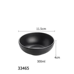 Elegance at the Table Küche & Esszimmer-Melamin-Dip-Saucenschalen-Set - Schwarz, 4er-Pack