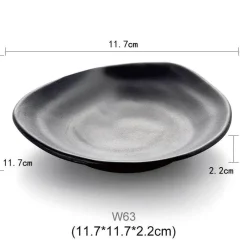 Elegance at the Table Küche & Esszimmer-Melamin-Dip-Saucenschalen-Set - Schwarz, 4er-Pack