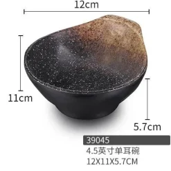 Elegance at the Table Küche & Esszimmer-Melamin-Dip-Saucenschalen-Set - Schwarz, 4er-Pack